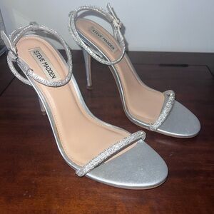 Steve Madden Glittering Silver Heels